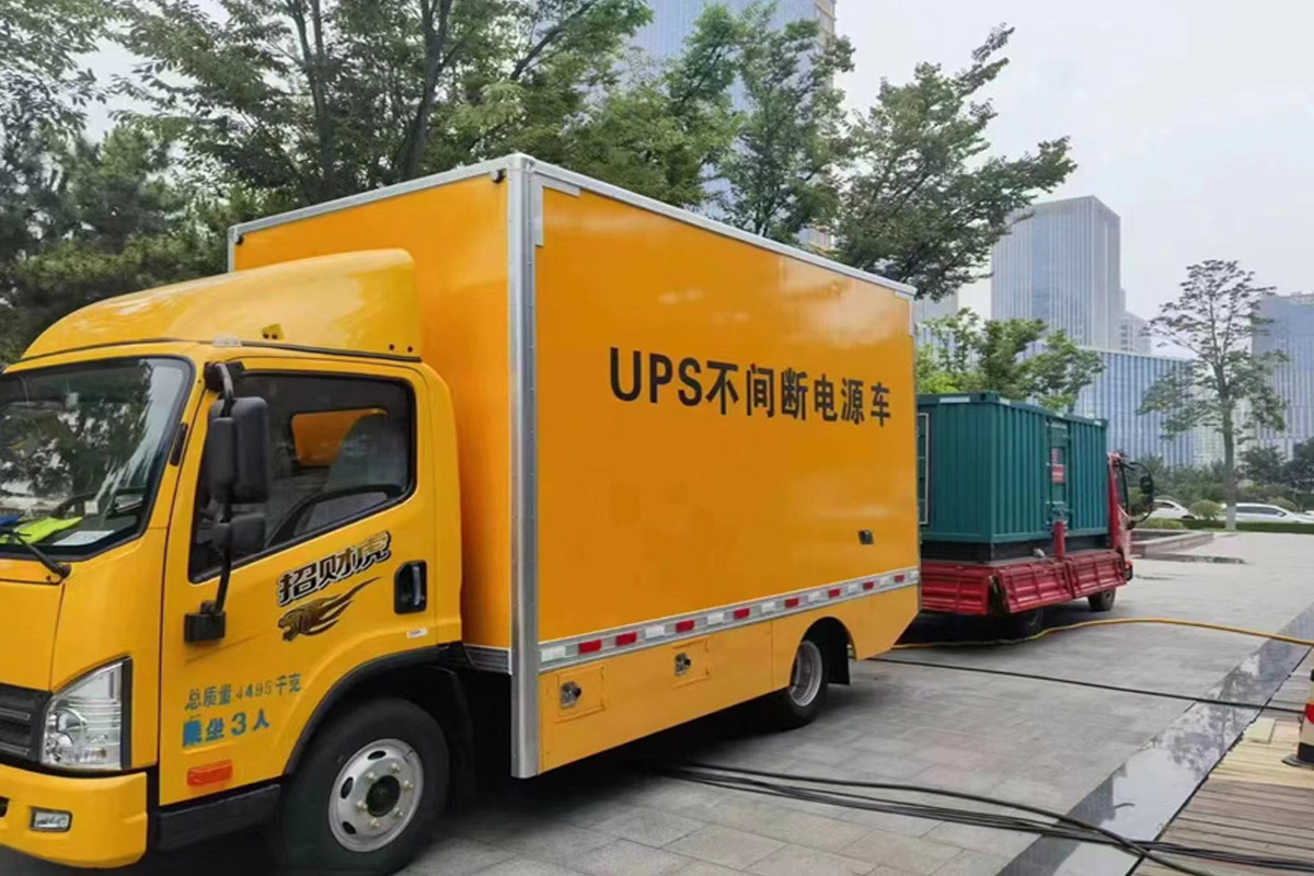 柳北发电机租赁施工现场