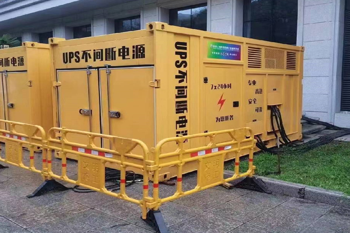 柳北发电机租赁施工现场