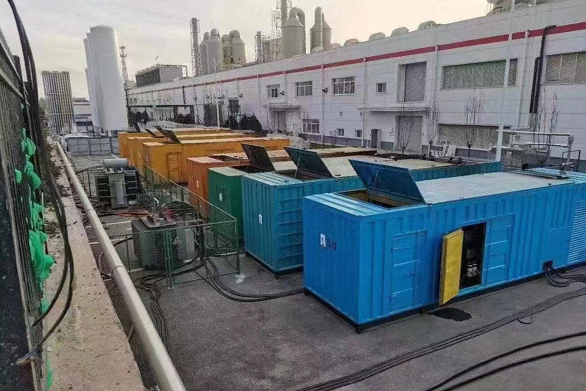 柳北发电机租赁施工现场